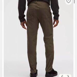 Lululemon Men’s ABC Slim fit 5 Pocket Green Warpstream Stretchy Pants 28